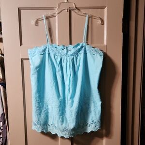 NWT GAP Sky Blue Embroidered Camisole XL